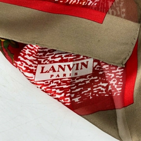 LANVIN Vintage Silk Scarf - Picture 6 of 7